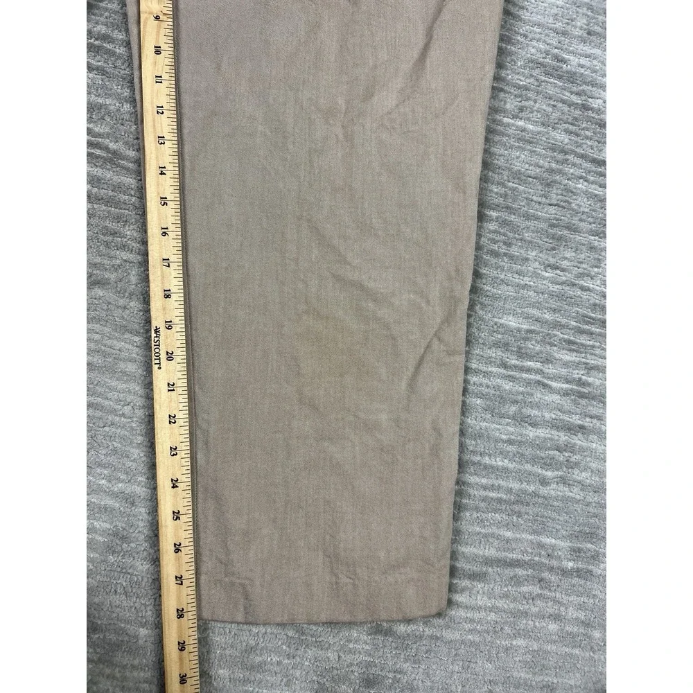 T Harris London Pants‎ Mens 44X32 Brown Straight Leg Chino Pleated Casual